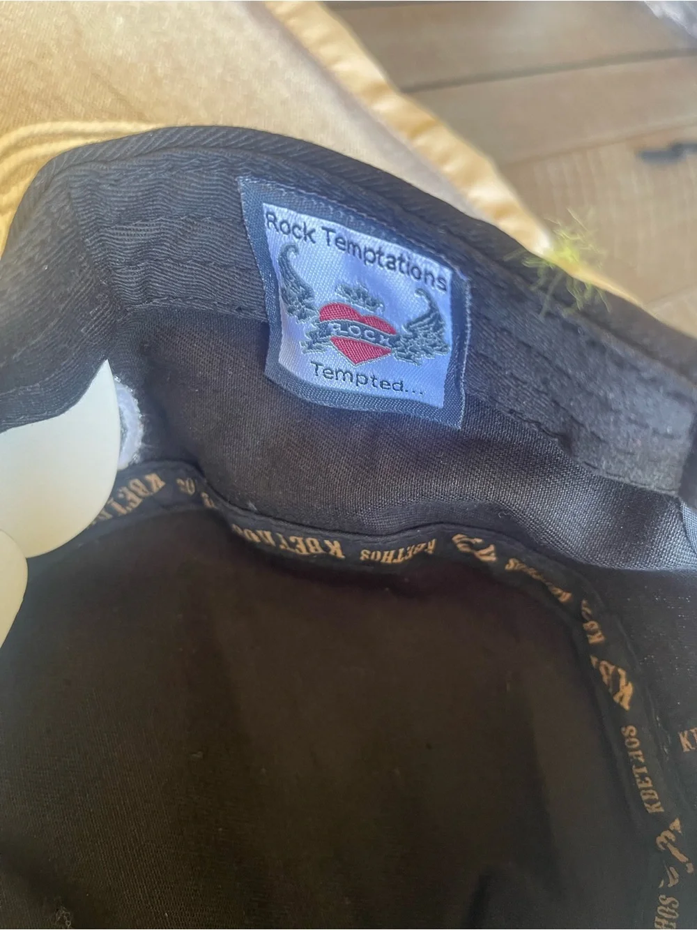 KBETHOS Black Embellished Fleur-de-Lis Cap with Gunmetal Accents